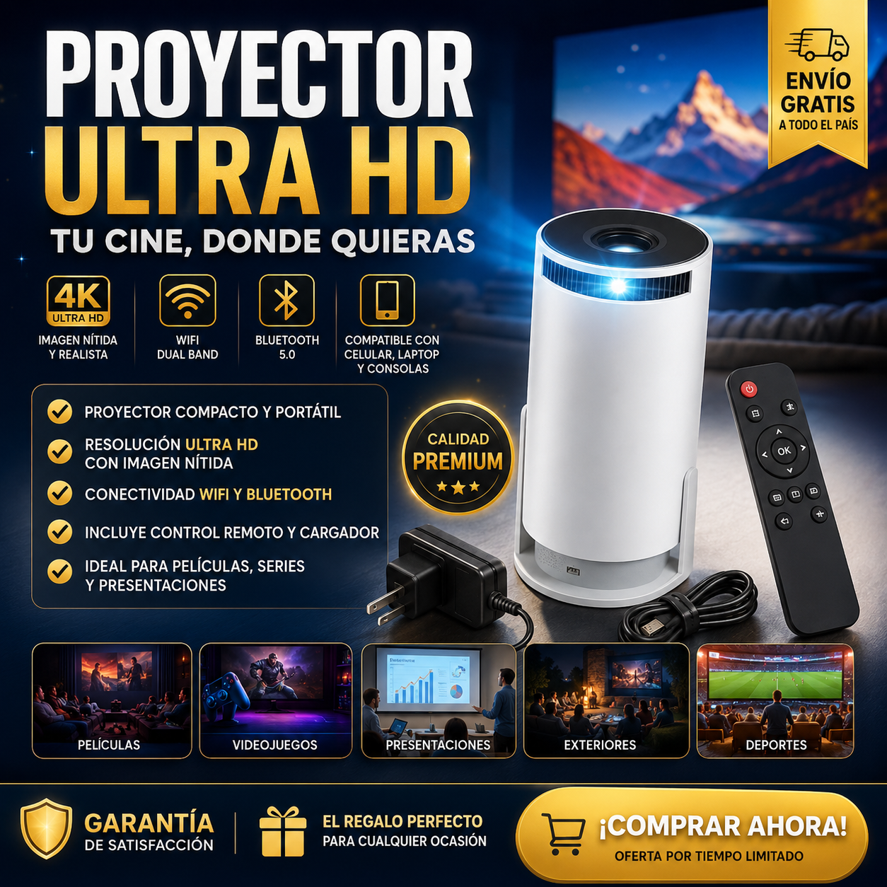 MINI PROYECTOR HY300 ULTRA HD